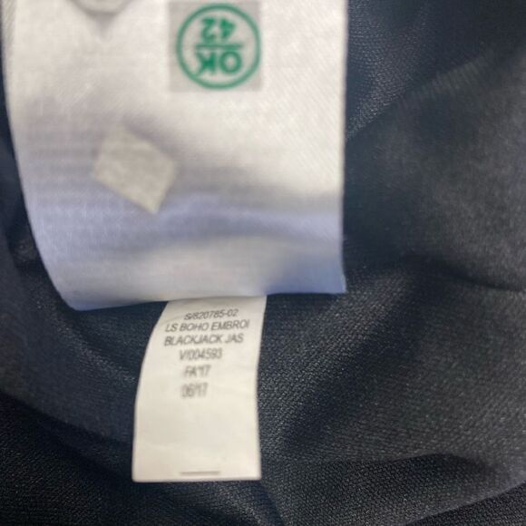 Old Navy Women’s Long Sleeves Embroidered Boho Tassel Neck Dress Black Large - Picture 5 of 11